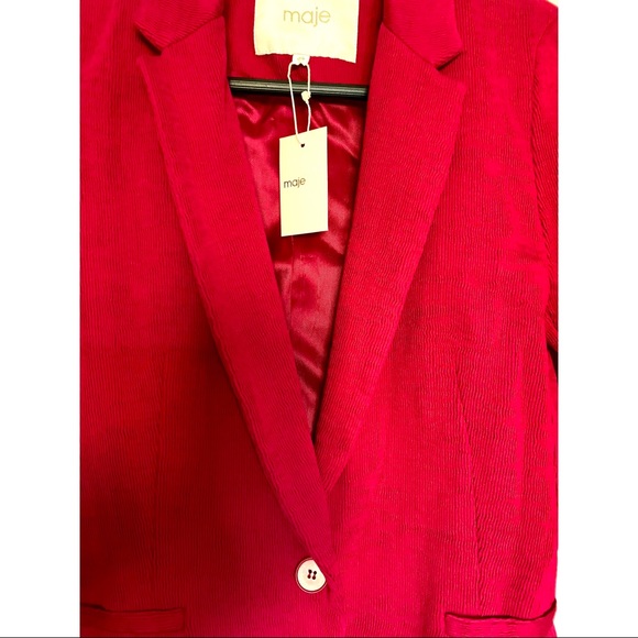 Maje Red Corduroy Blazer ♥️ - Picture 2 of 5